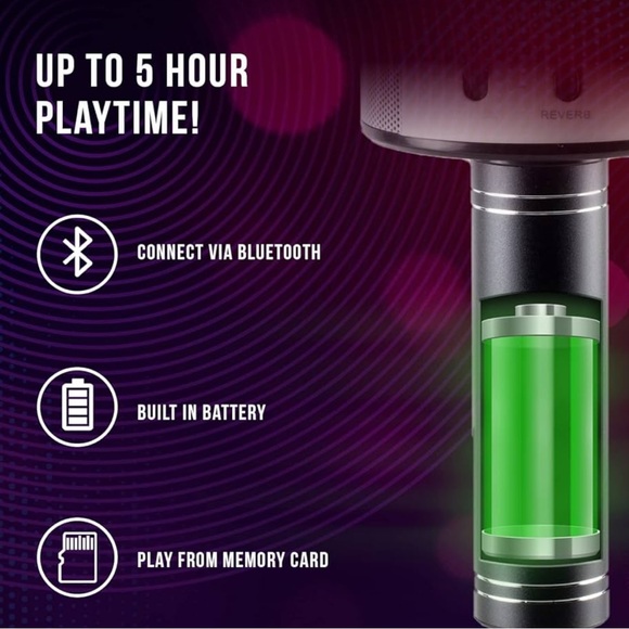 🎤 NIB NEW iJoy Open Mic Speaker Karaoke Microphone Black - Picture 9 of 9